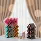 Plastic 10 Grid Lipstick Organizer with Storage Box – Makeup Holder for Lipsticks & Cosmetics - With Box (Random Color)
